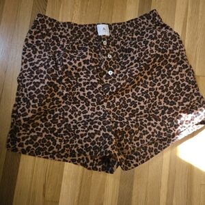 Anthropologie Leopard Print Boxer Shorts